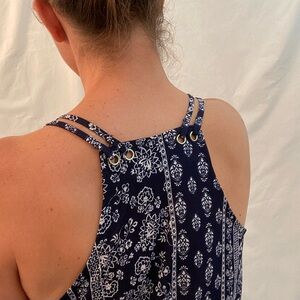 Modern Attraction, Blue/White top, Size M